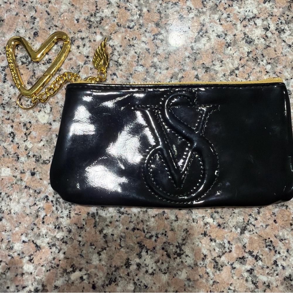 Victoria's Secret Black and Gold Cosmetic Bag